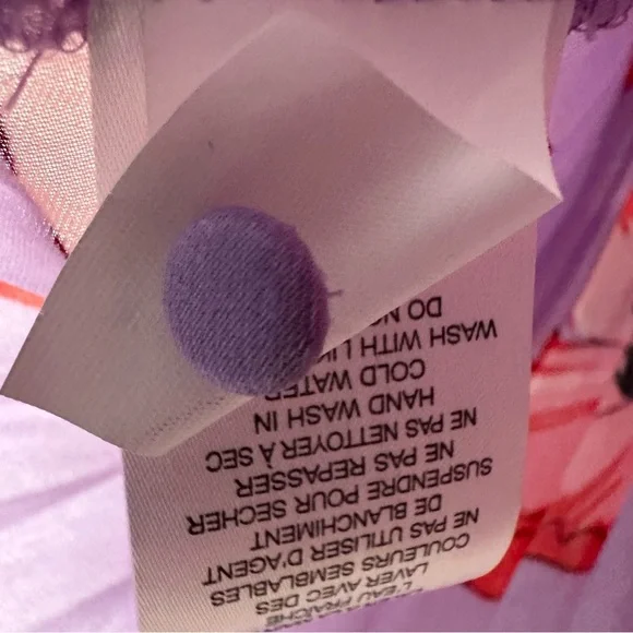 Belle Vere | Purple and Orange Floral Pleated Blouse Size XS - Picture 7 of 9